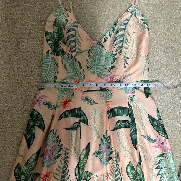 Palm Tree Print Corset Top Dress! Maxi! - Picture 12 of 16